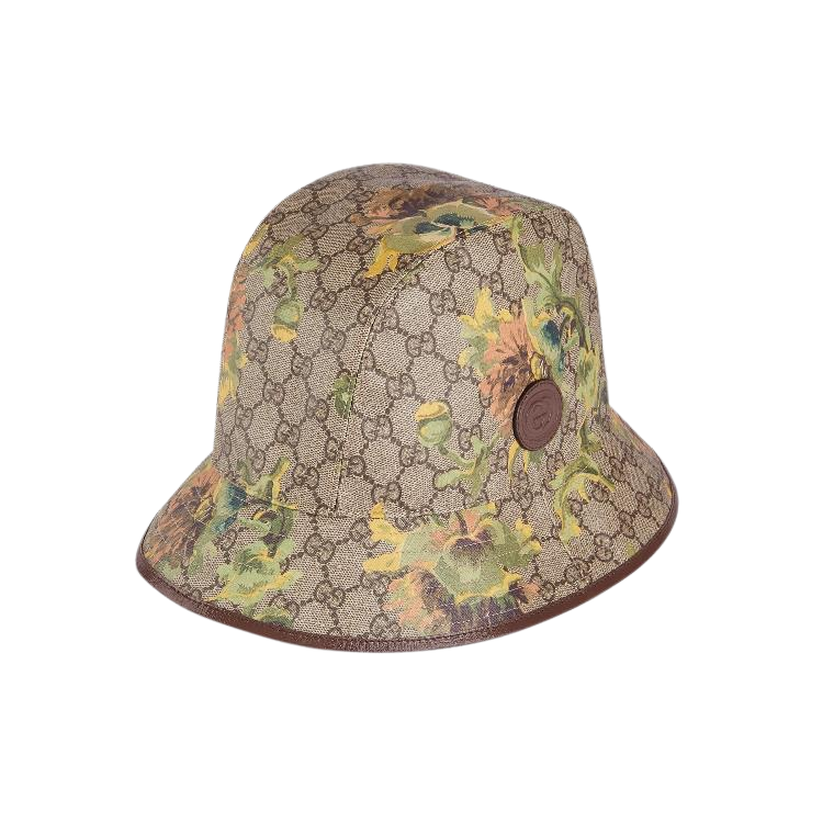 GUCCI FLORAL CAMOUFLAGE PRINT BUCKET HAT