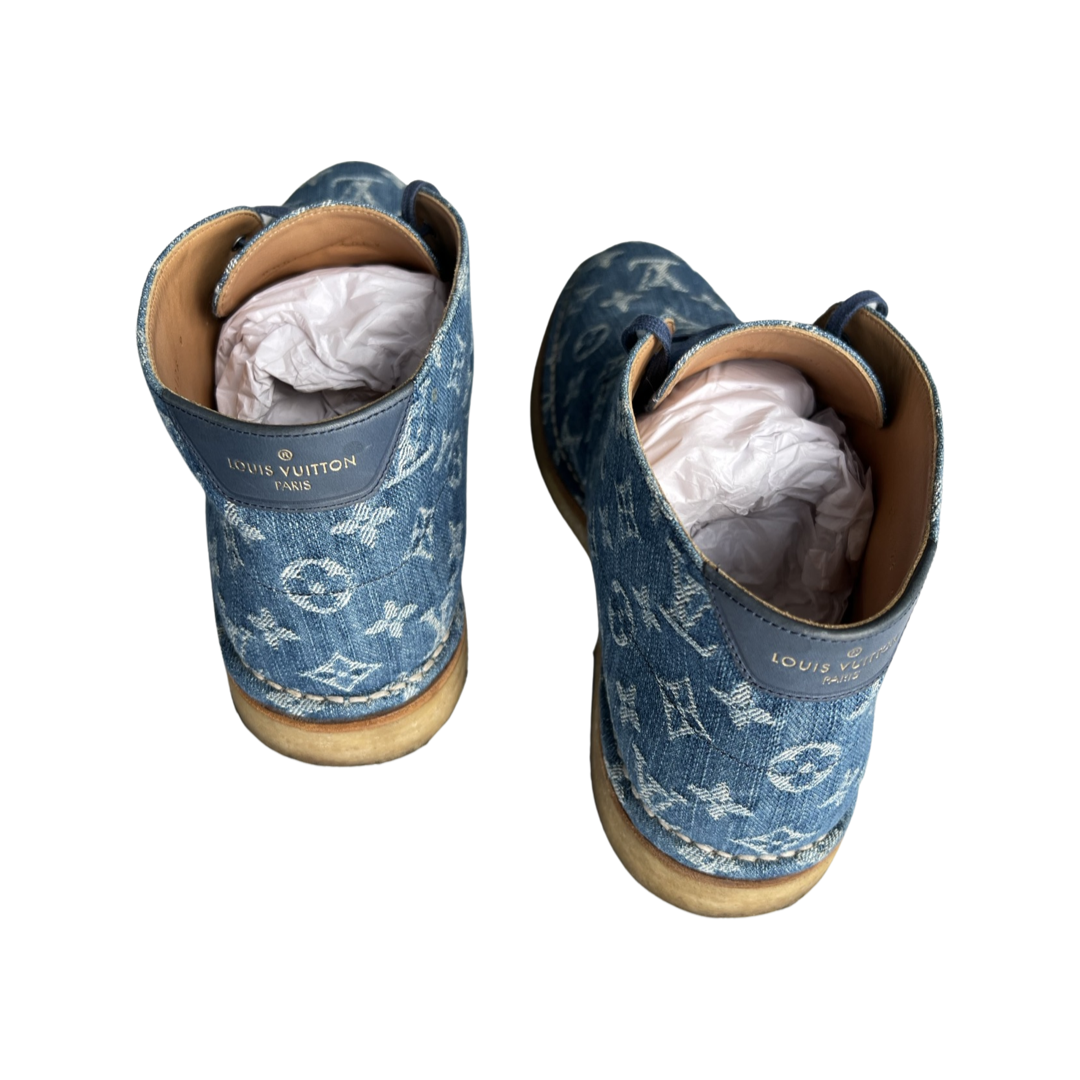 LOUIS VUITTON MONOGRAM DENIM DERBY BOOTS CanLuxHub