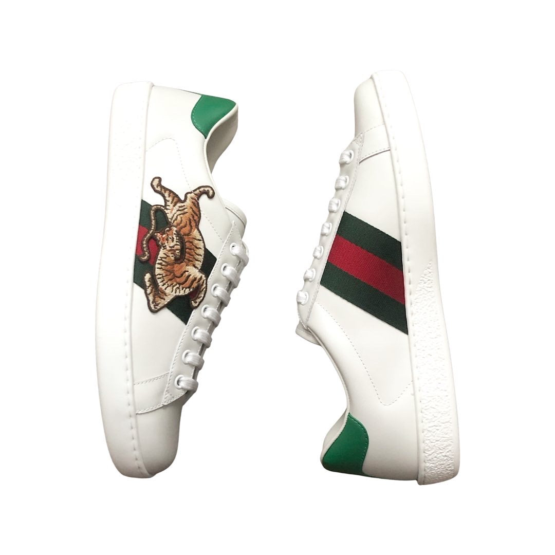 GUCCI TIGER ACE LEATHER SNEAKERS CanLuxHub