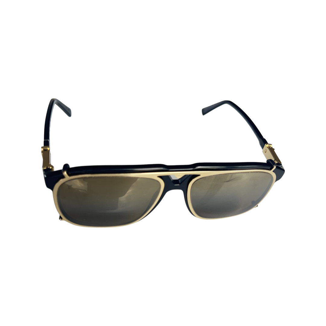 LOUIS VUITTON Acetate Satellite Sunglasses Z1085W Black 412145