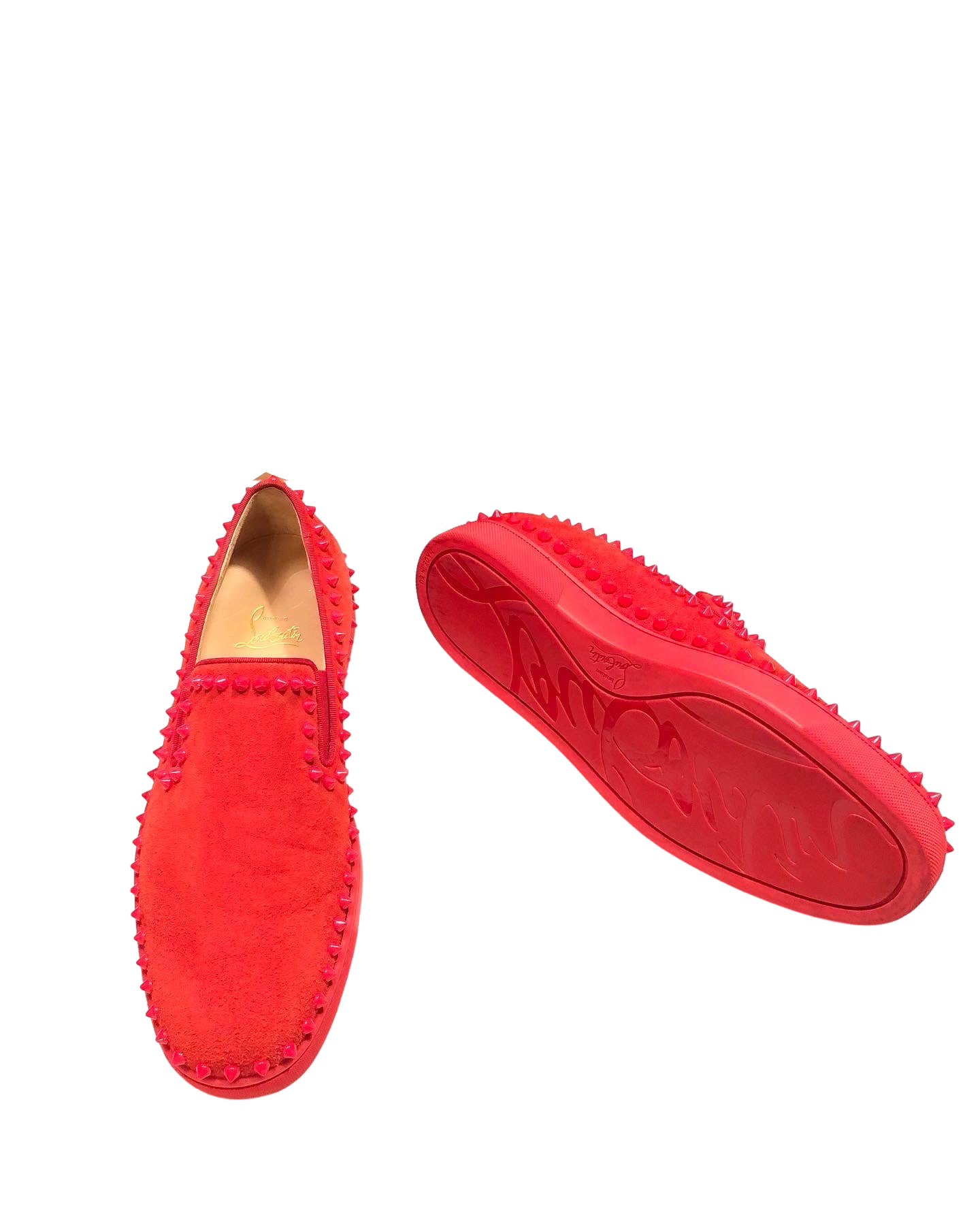 CHRISTIAN LOUBOUTIN PIK BOAT FLAT VEAU VELOURS SNEAKERS CanLuxHub